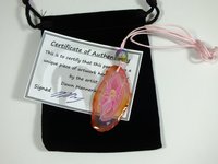 Hand Painted Fairy Agate Pendant