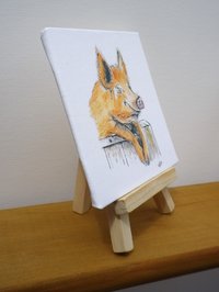 Pig miniature art print, Gloucester old spot, Tamworth, saddleback, rare breed pig prints