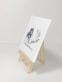 Chihuahua miniature canvas art print