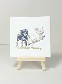 Chihuahua miniature canvas art print