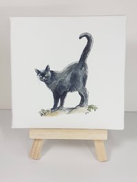 Cat miniature canvas art print