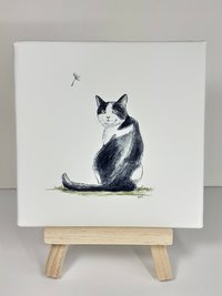Cat miniature canvas art print