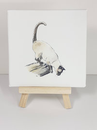 Cat miniature canvas art print