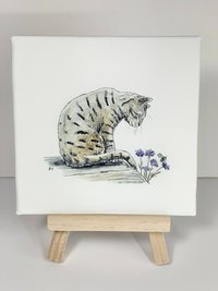 Cat miniature canvas art print