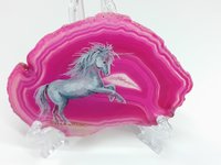 Unicorn Painting on Agate