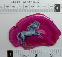 Unicorn Painting on Agate
