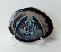 Gargoyle Painting on Agate