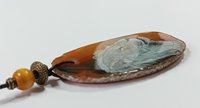 White Lion Agate Pendant