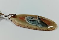 Unicorn Hand Painted Agate Pendant