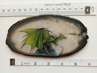 Dragon Painting on Agate