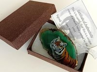 Tiger Painting on Agate