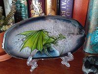 Dragon Painting on Agate