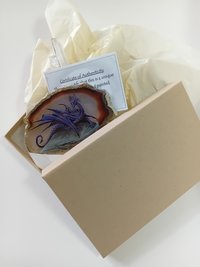 Dragon Hand Painted on to Agate