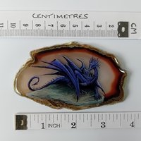 Dragon Hand Painted on to Agate