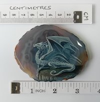 Dragon Hand Painted on to Agate