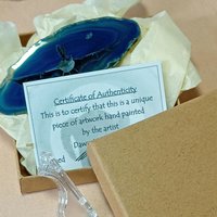 Long-eared Bat Painting on Agate