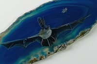 Long-eared Bat Painting on Agate