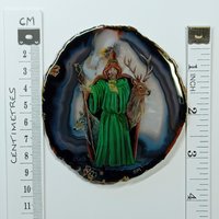 Merlin Painting on Agate