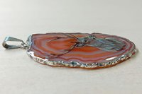 Red Deer Stag Agate Pendant