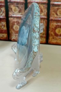 Arctic Fox Painting on Agate