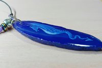 Dragon Hand Painted Agate Pendant