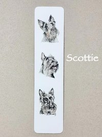 Terrier Bookmark, Staffie Bull Terrier, Westie, English Bull Terrier, Scottish Terrier, Jack Russell, Yorkshire Terrier, Border Terrier
