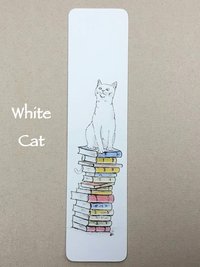 Cats on Books Bookmark, Tabby, Black, Black and White, Ginger and White, Ginger,  White, Tabby and White, Tuxedo