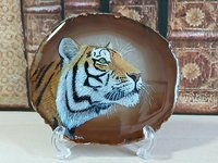 Amur Tiger Painting on Agate