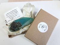 Rusty Spotted Cat Painting on Agate