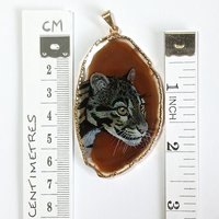 Clouded Leopard Agate Pendant