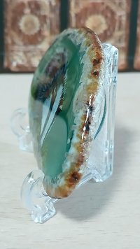 Badger Hand Painted on to Agate