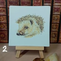 Hedgehog miniature art print