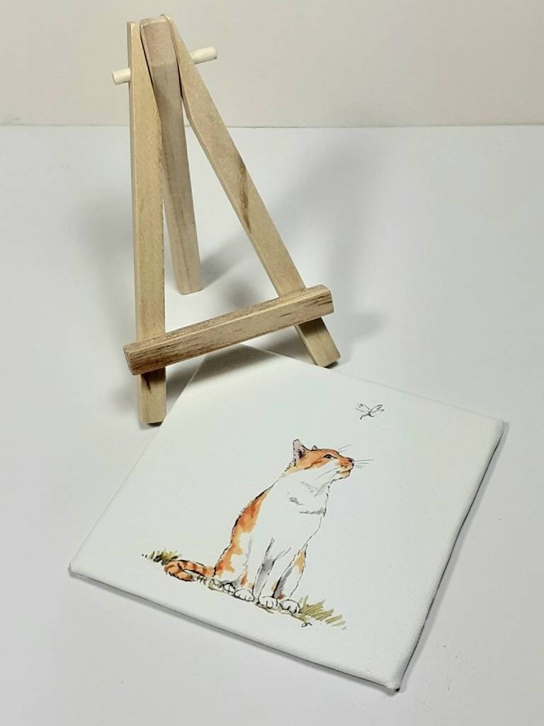 Cat miniature canvas art print