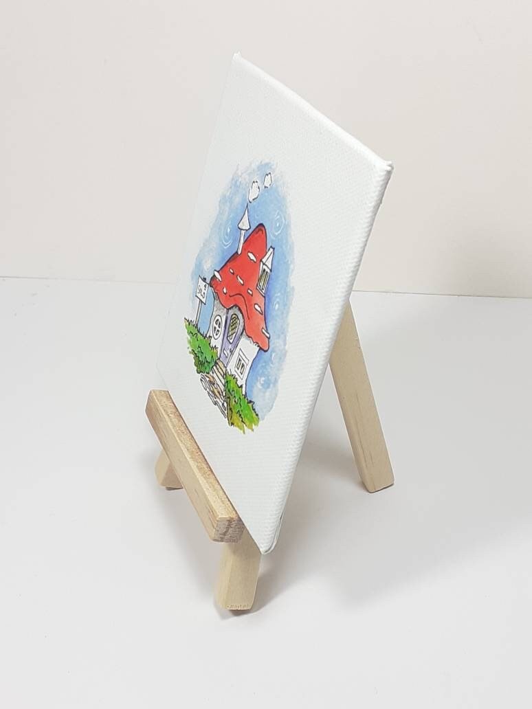 Fairy Toadstool House miniature art print