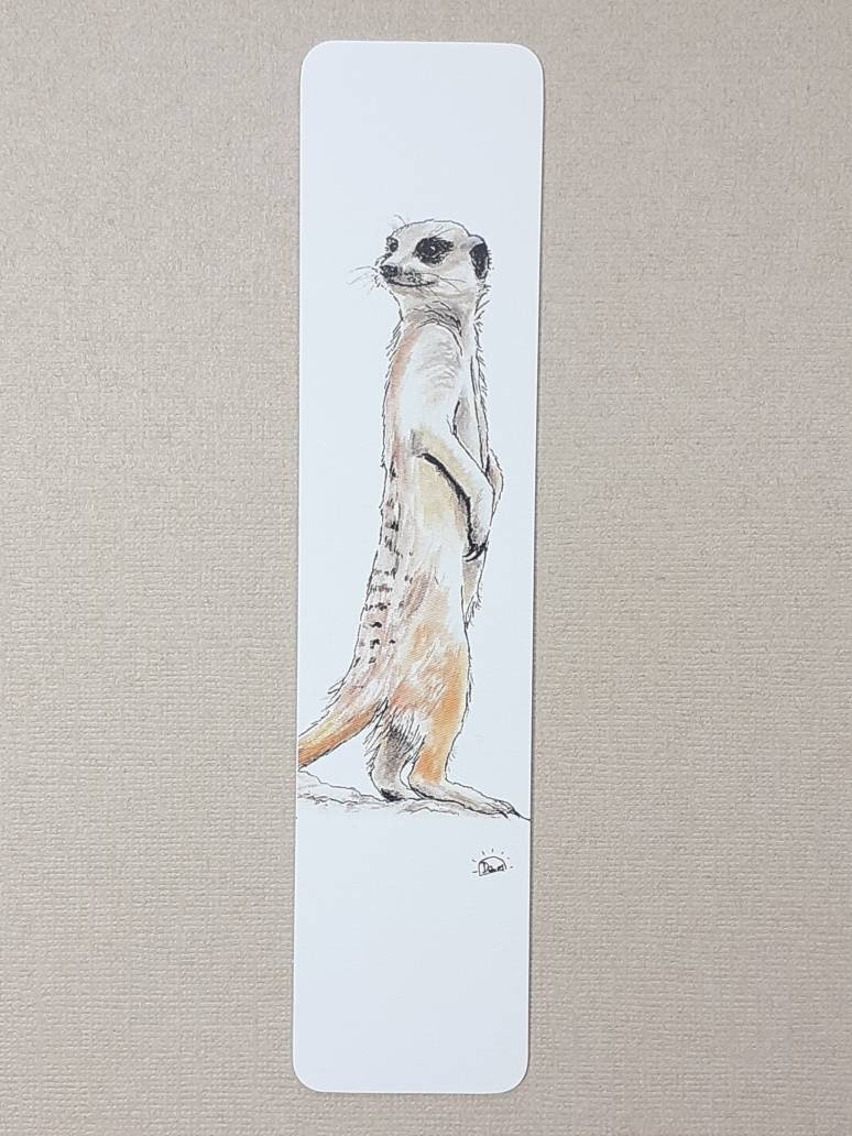 Animal Bookmark, Meerkat Bookmark, Giraffe Bookmark, Macaw Bookmark, Hedgehog Bookmark, Ferret Bookmark