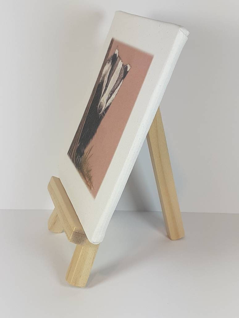Badger miniature art print