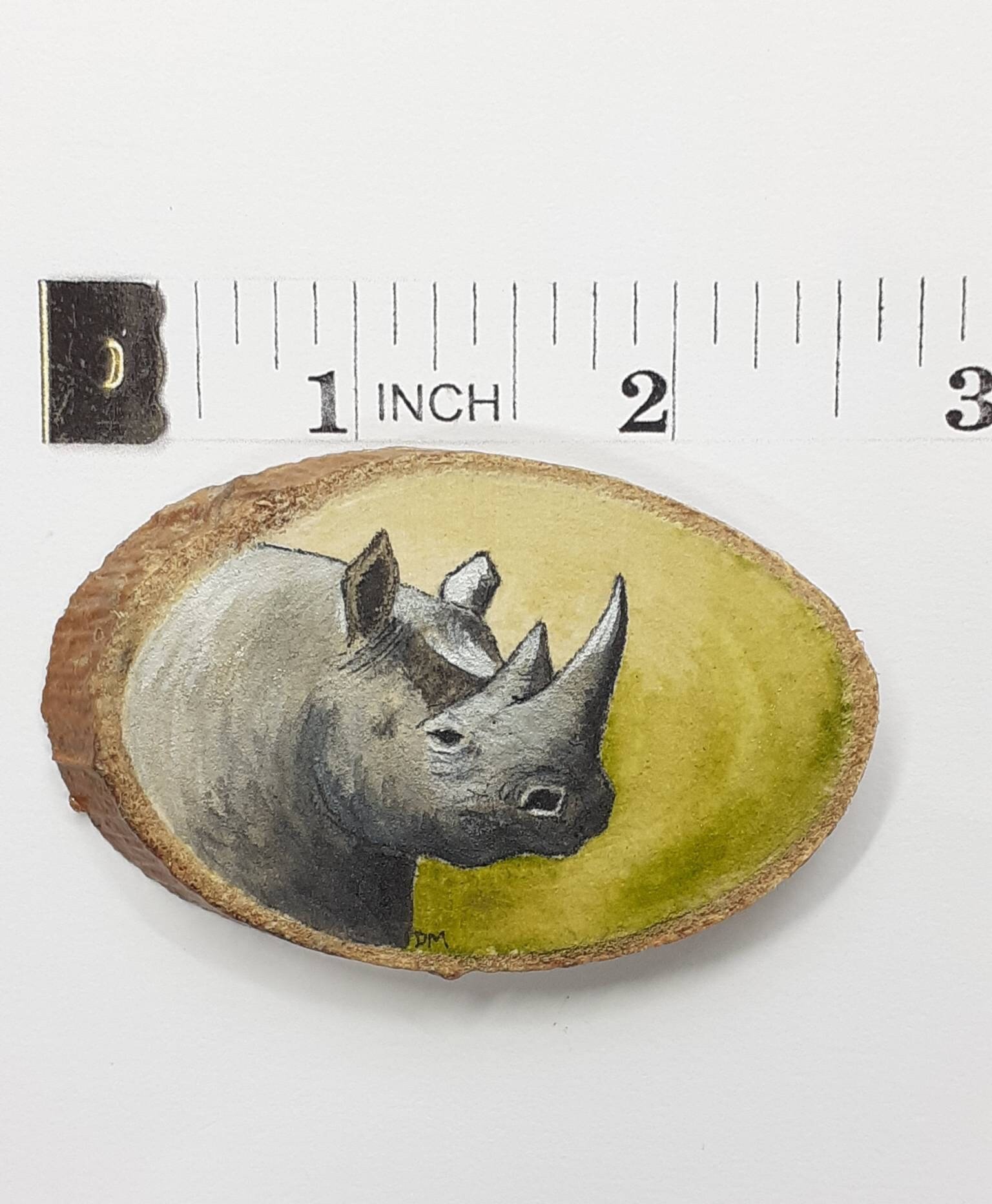 Rhino Painting on Wood