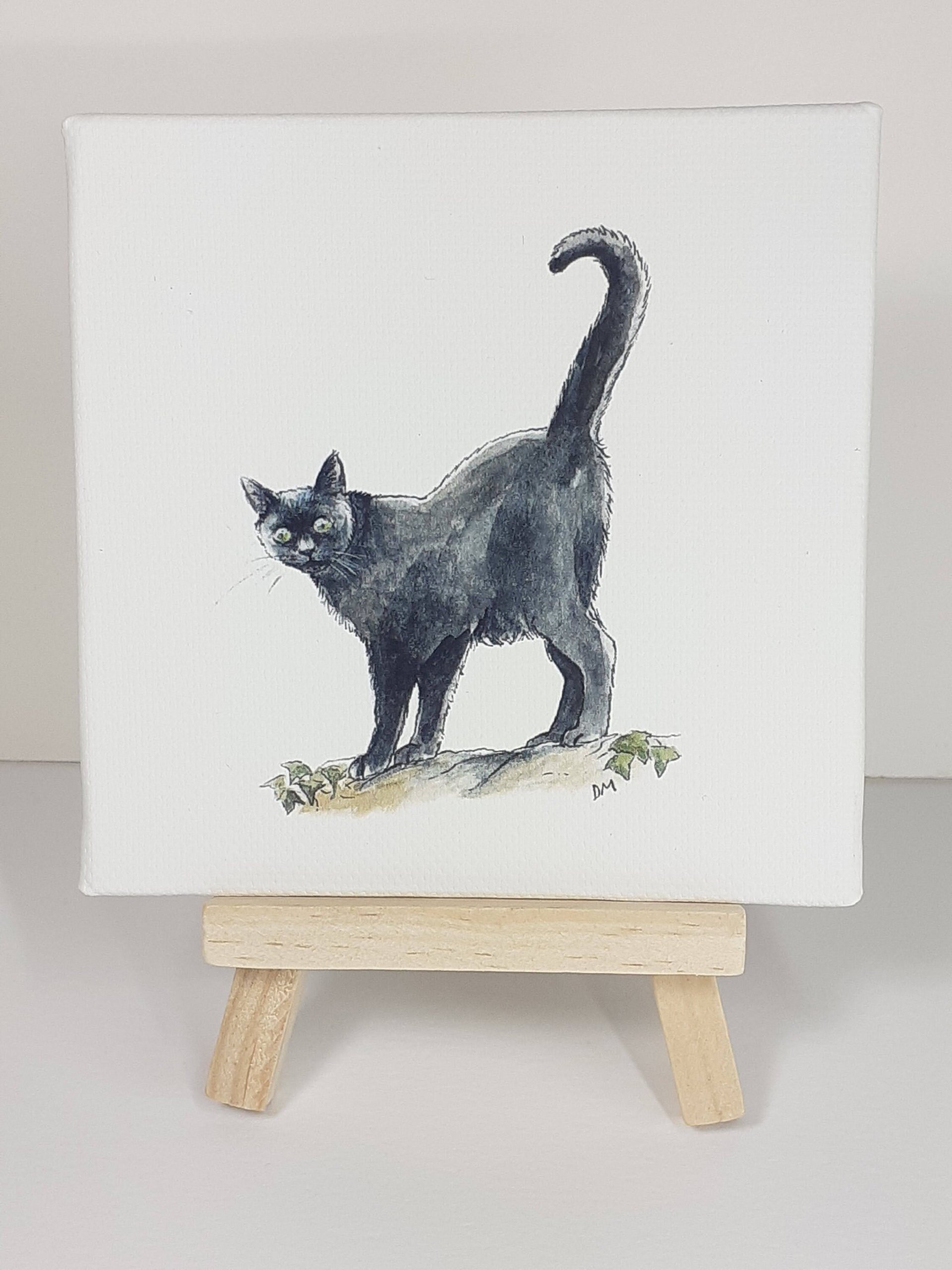 Cat miniature canvas art print