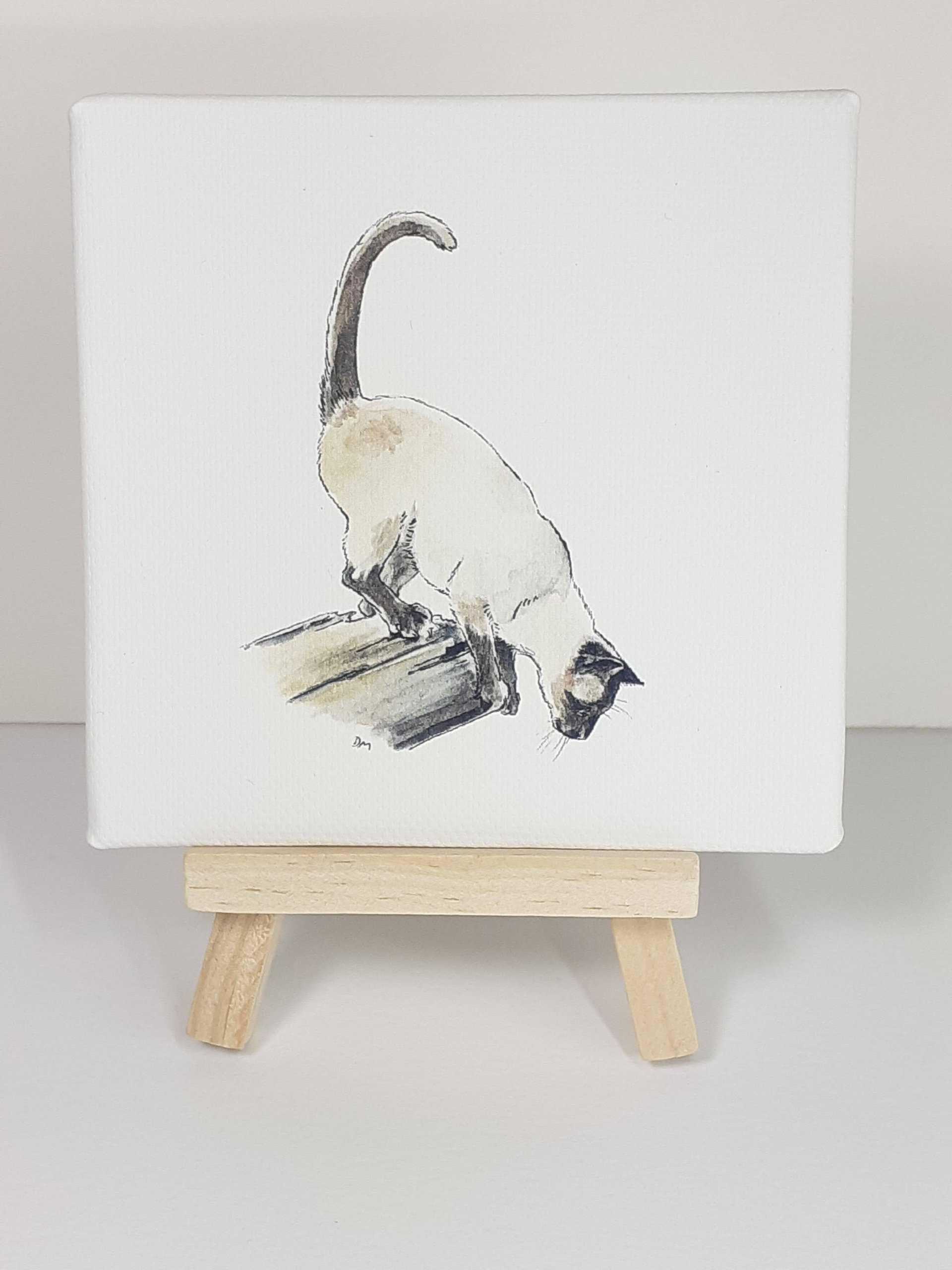 Cat miniature canvas art print