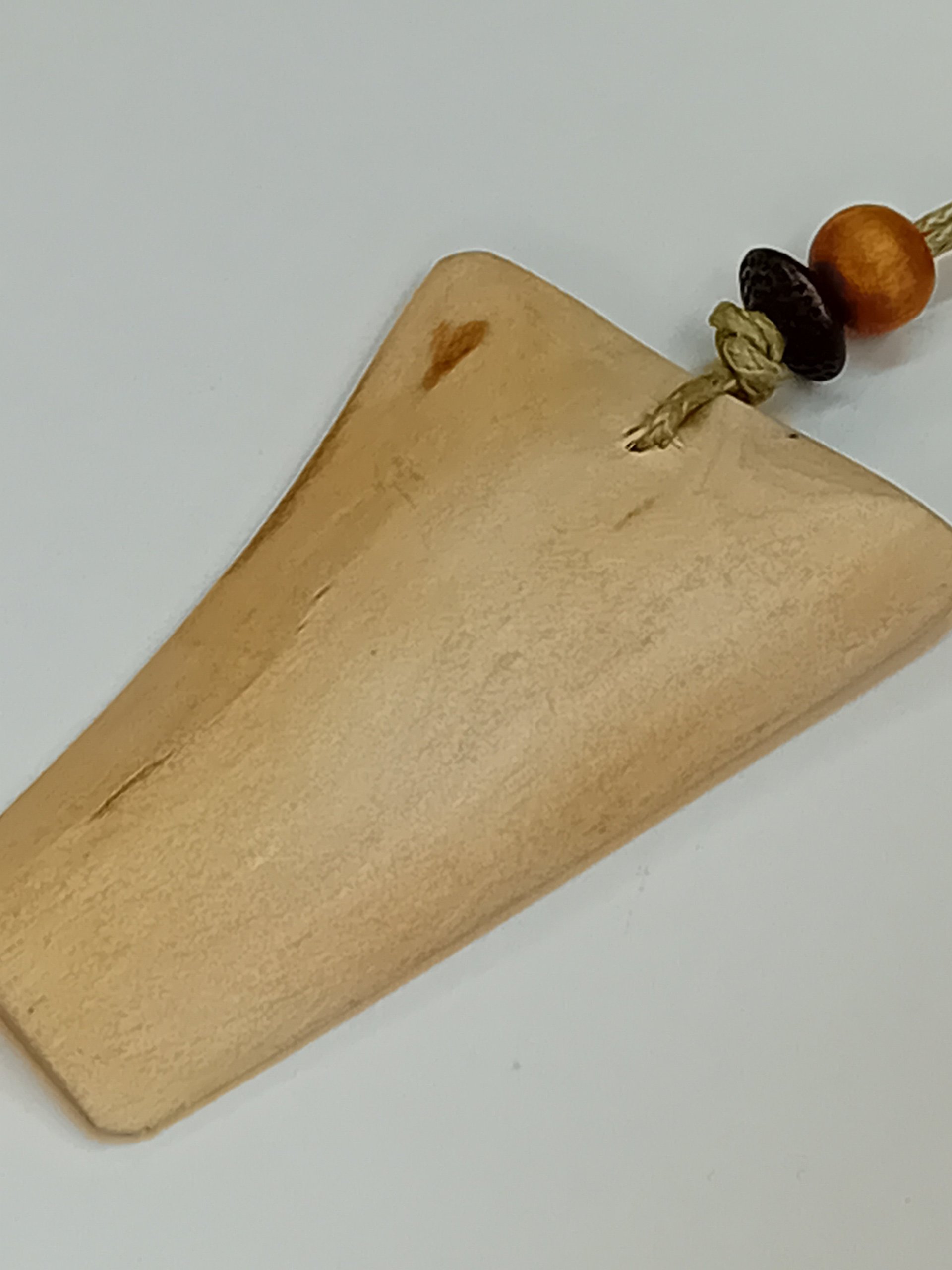 Hand Drawn Lioness Yew Wood Wood Pendant