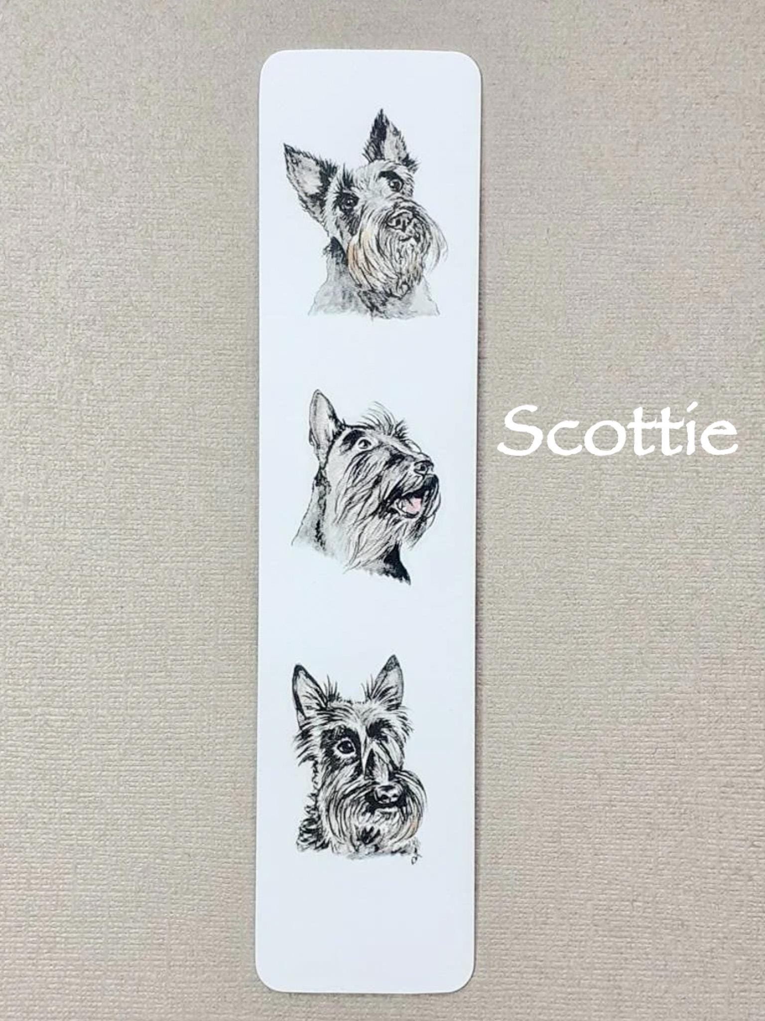 Terrier Bookmark, Staffie Bull Terrier, Westie, English Bull Terrier, Scottish Terrier, Jack Russell, Yorkshire Terrier, Border Terrier