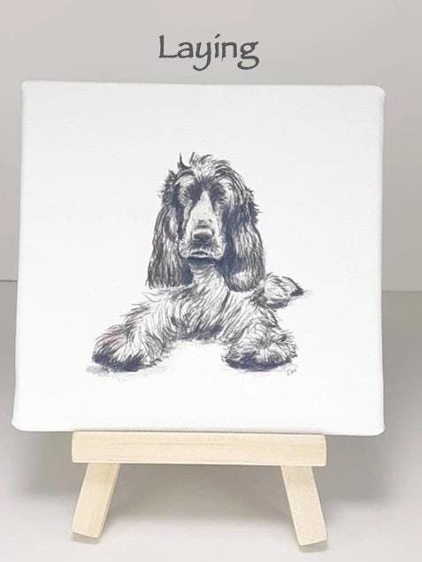 Cocker Spaniel Miniature Canvas Art Print