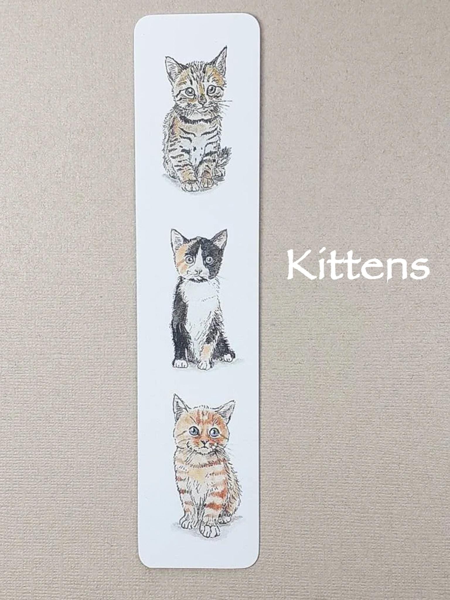 Cats Bookmark, Ginger cat, Tabby cat, grey and white cat, grey cat,black and white cat, kittens, tabby kitten, calico kitten, Ginger kitten,