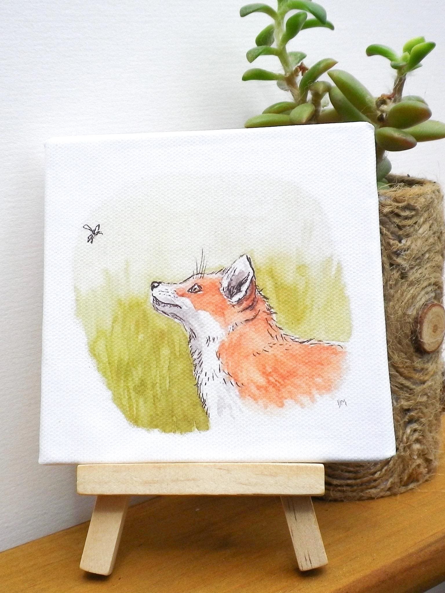 Fox Cub miniature art print