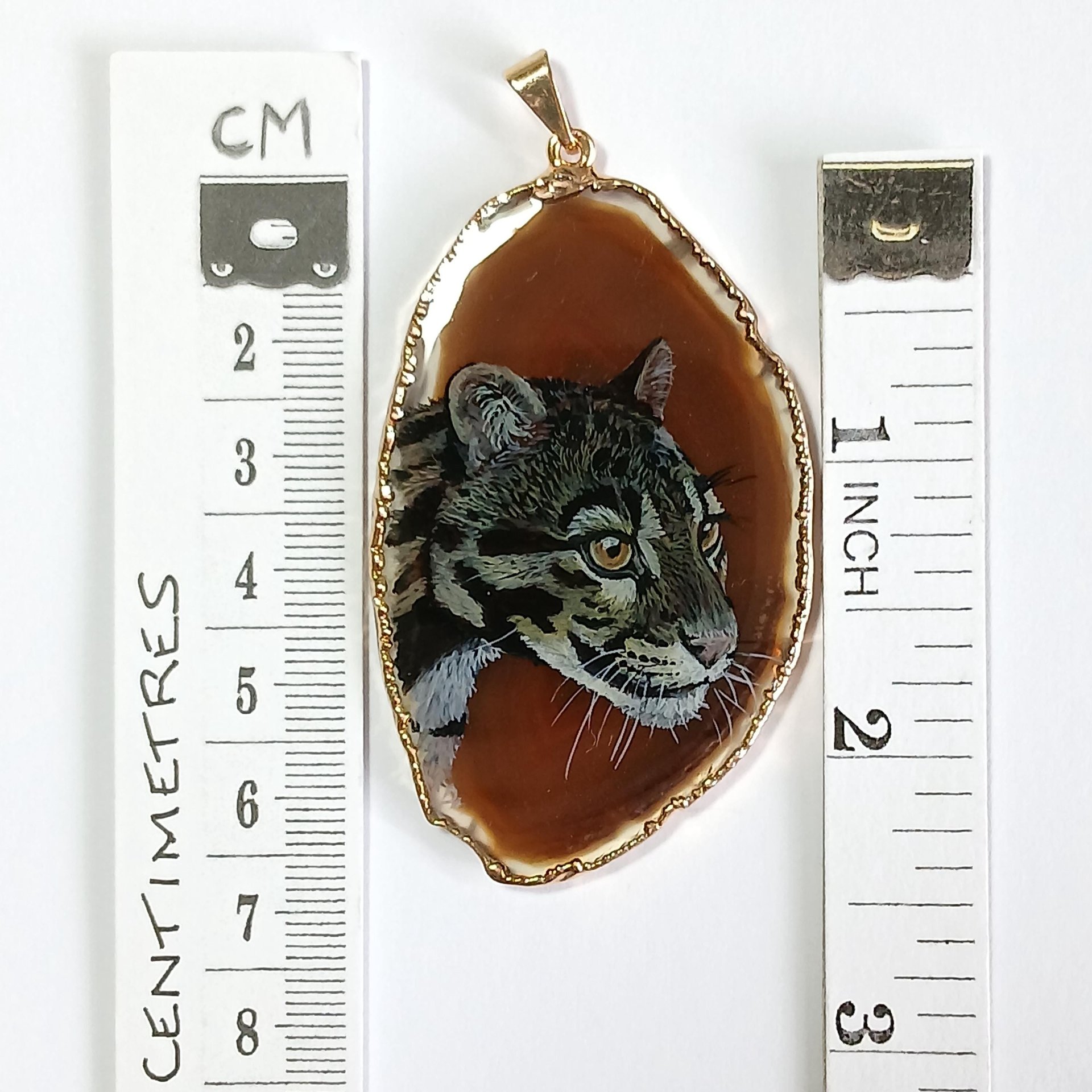 Clouded Leopard Agate Pendant