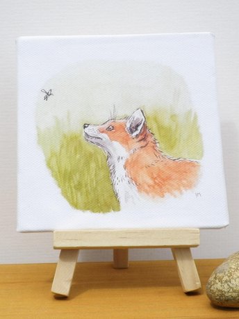 Fox Cub miniature art print